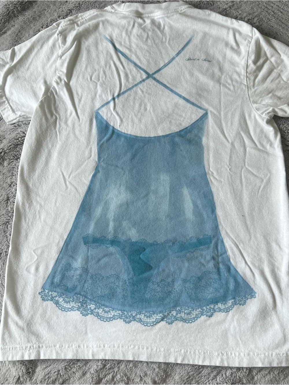 Sabrina Carpenter Short & Sweet Lingerie Merch T-Shirt - Picture 3 of 5